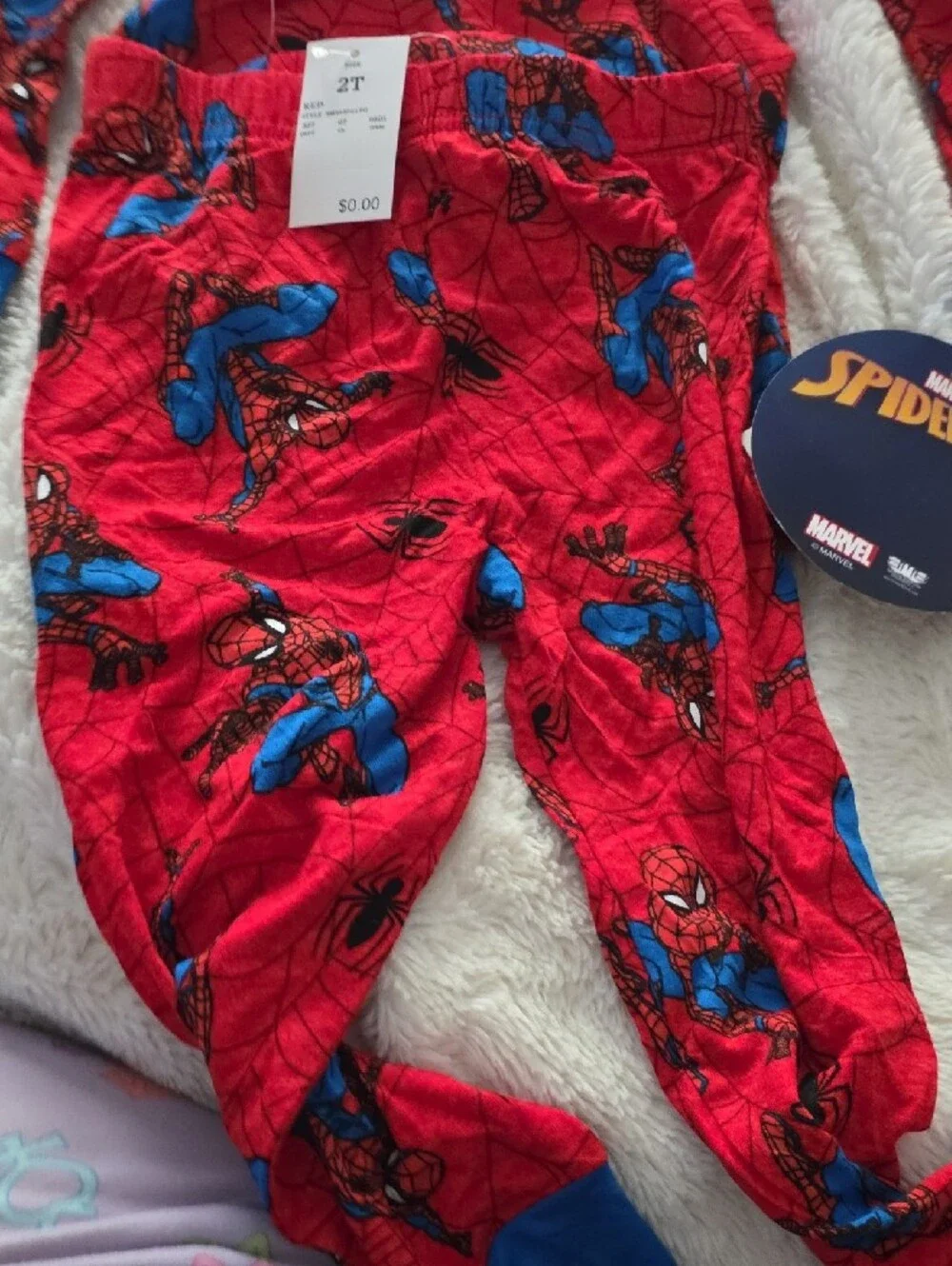 Spiderman Red & Blue Toddler Super Soft Pajamas